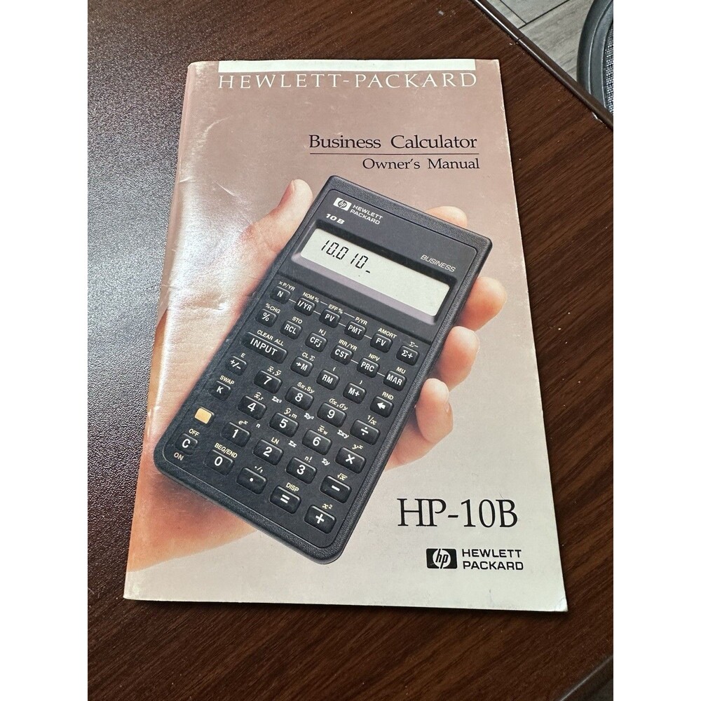 VGC HP-10B Business Calculator Owner's Manual 1990 3rd edition